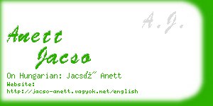 anett jacso business card